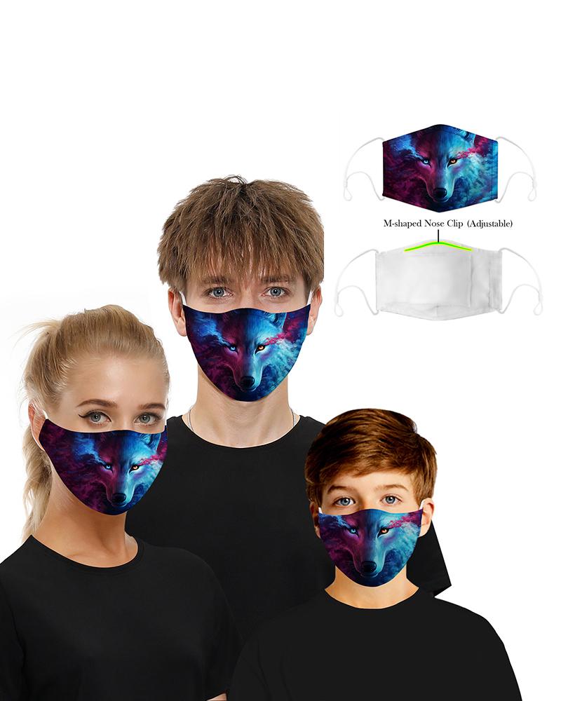 

Face Print Breathable Mouth M .a. s. k Washable And Reusable, Blue