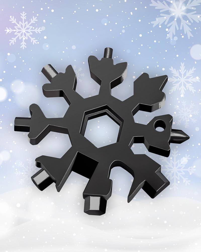 

18-in-1 Stainless Steel Snowflakes Multi-tool, Black