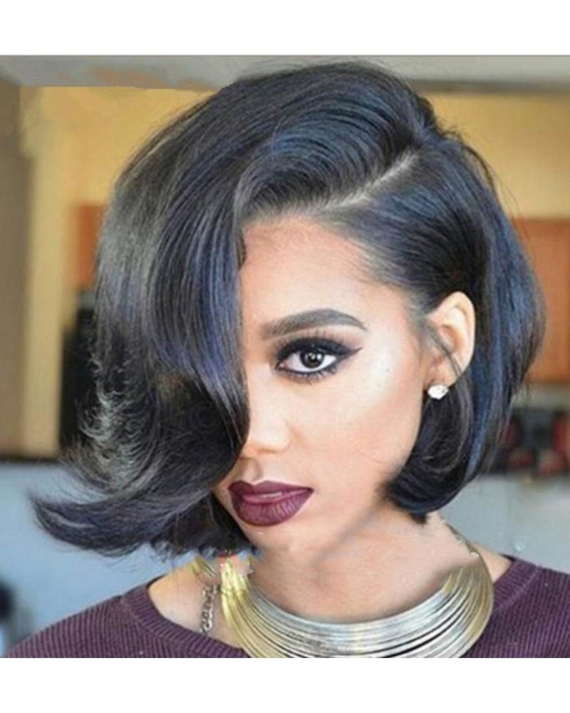 

Synthetic Wig kinky Curly Bob Wig Short Black Fluffy Wig
