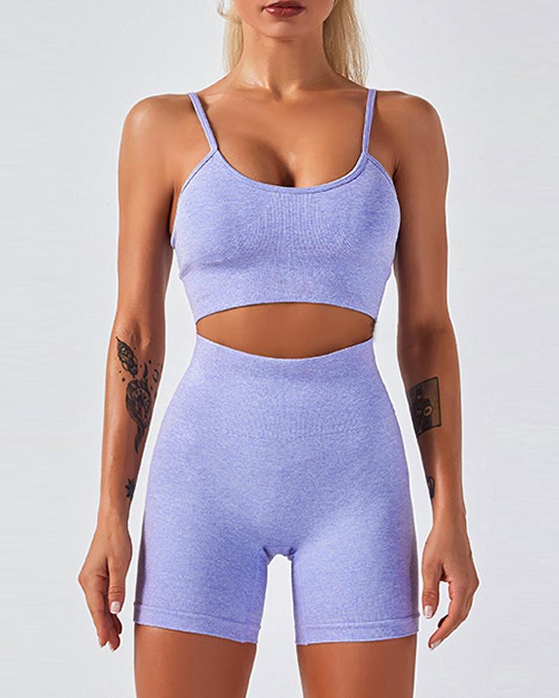 

High Waist Butt Lift Seamless Active Set, Purple