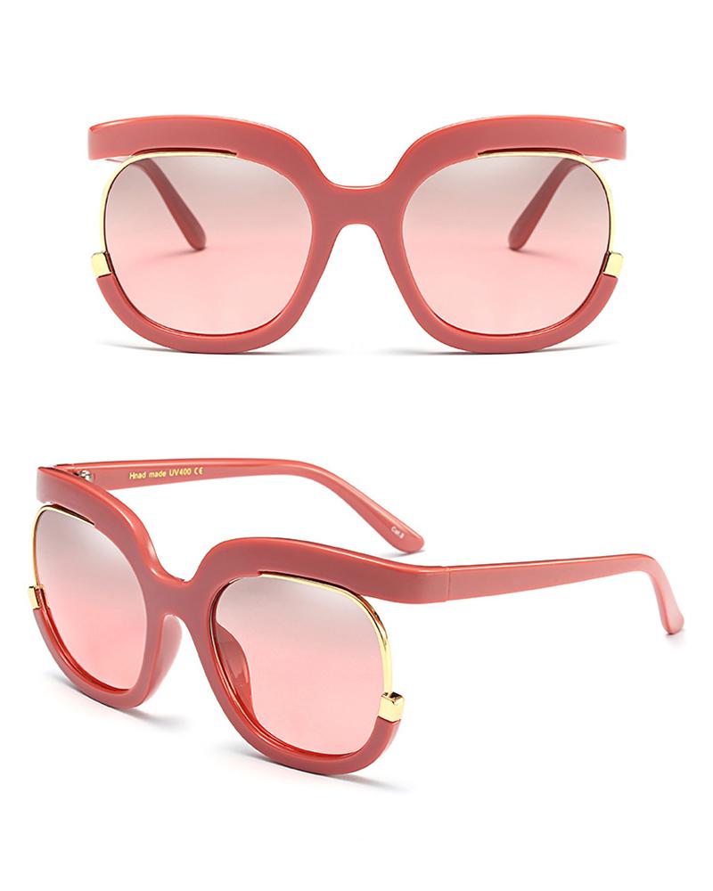 

1Pair Square Oversized Frame Tinted Lens Sunglasses, Pink