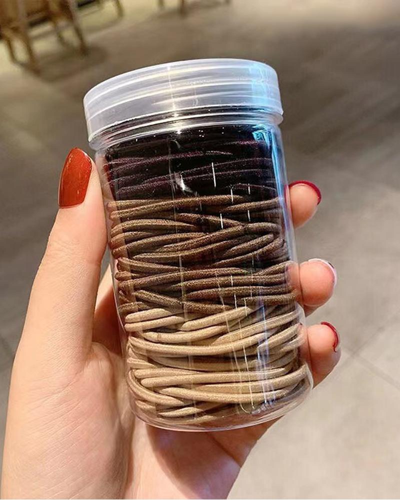 

100PCS Simple Elastic Hair Tie, Style1