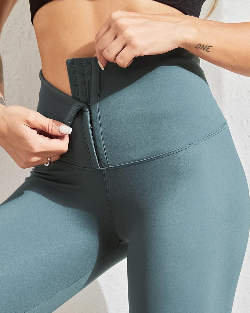

High Waist Tummy Control Butt Lifting Yoga Pants, Green
