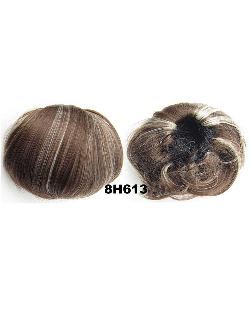 

Synthetic Fiber Hair Extension Chignon Donut Bun Wedding Bridal Wig Hairpiece, Style6