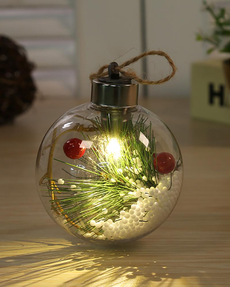 

Christmas Transparent Luminous Filler Balls Ornament Clear Balls For Wedding Christmas Decoration, Style5