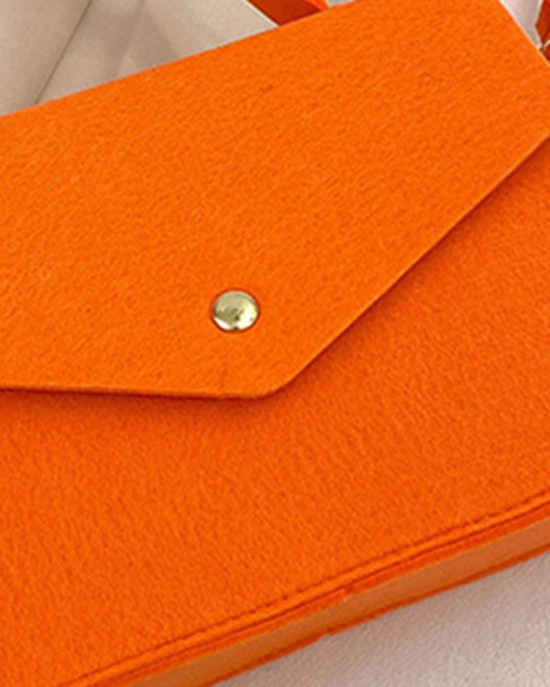 

Square Crossbody Bag With Handle, Orange
