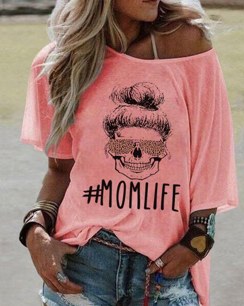 

Mom Life T-Shirt, Red