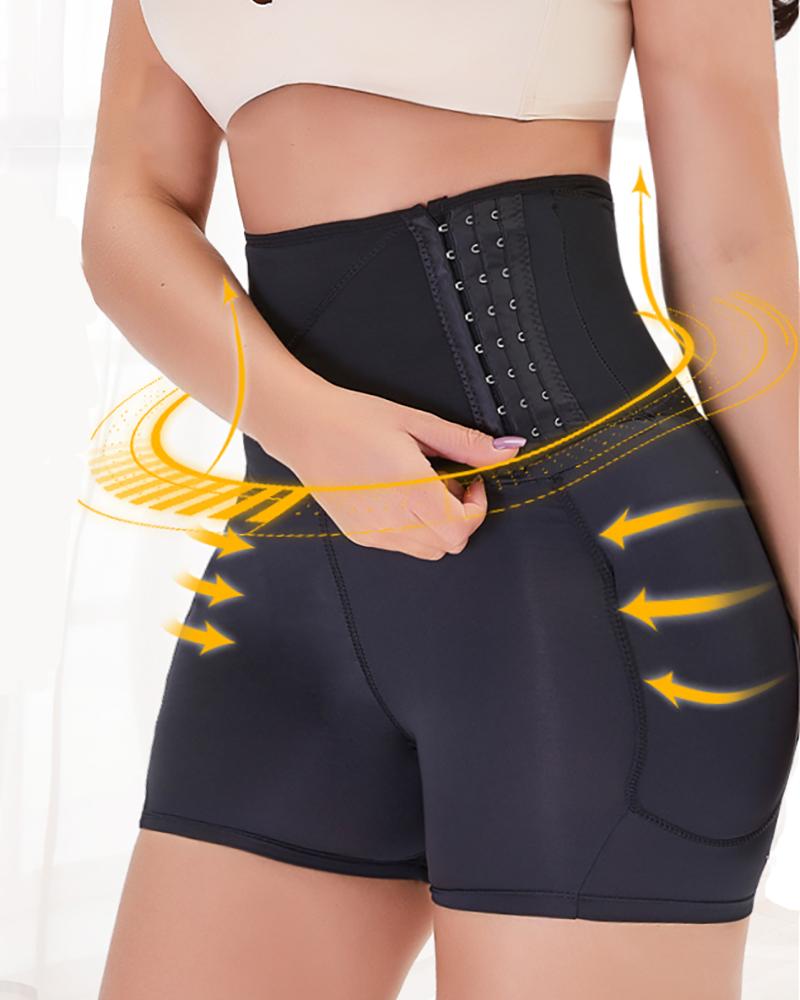 

Fake Back Body Shaper Big Butt Pad Seamless High Waist Control Brief Shapers Underwear, Black