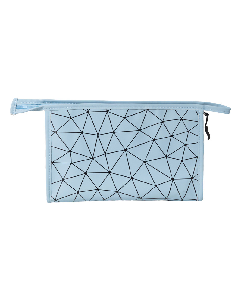 

Geo Print Makeup Bag Portable Cosmetic Beauty Travel Pouch Multifunctional Case Toiletry Organizer, Blue