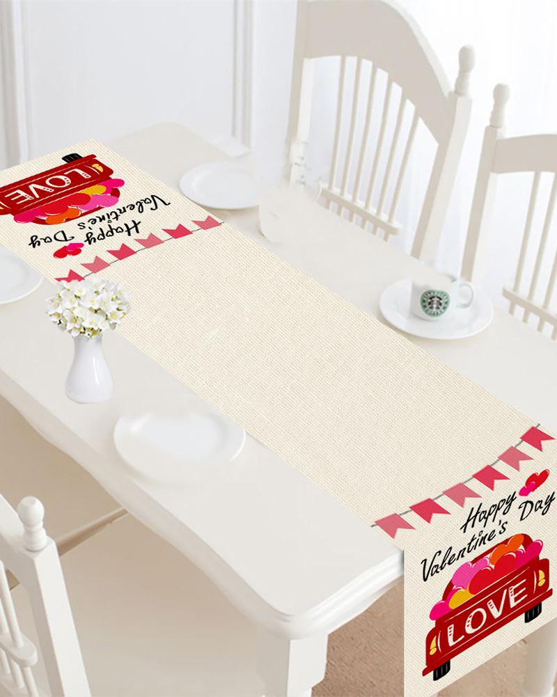 

1pc Valentine's Day 30x182cm Table Runner Tablecloth Table Setting Decor, Style4