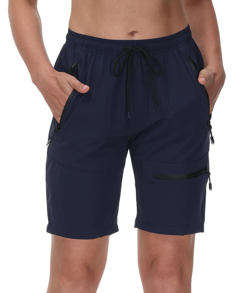 

Drawstring Quick-drying Loose Sport Short Pants, Black