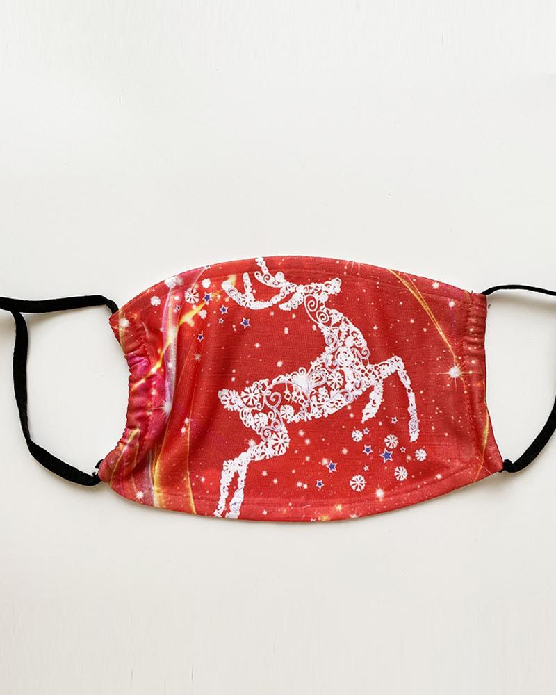 

Christmas Santa Reindder Print PM 2.5 Face Mask With Fliter For Adults, Style5