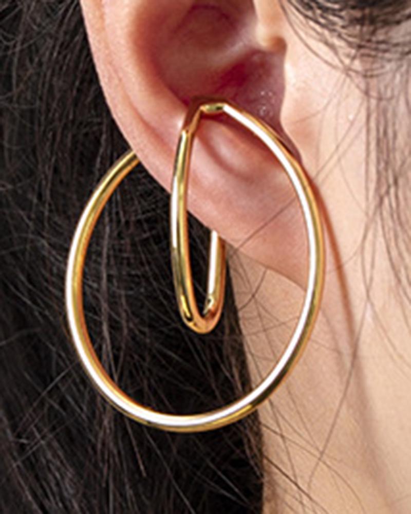 

1Pair Twisted Minimalist Non-Piercing Ear Cuffs, Gold