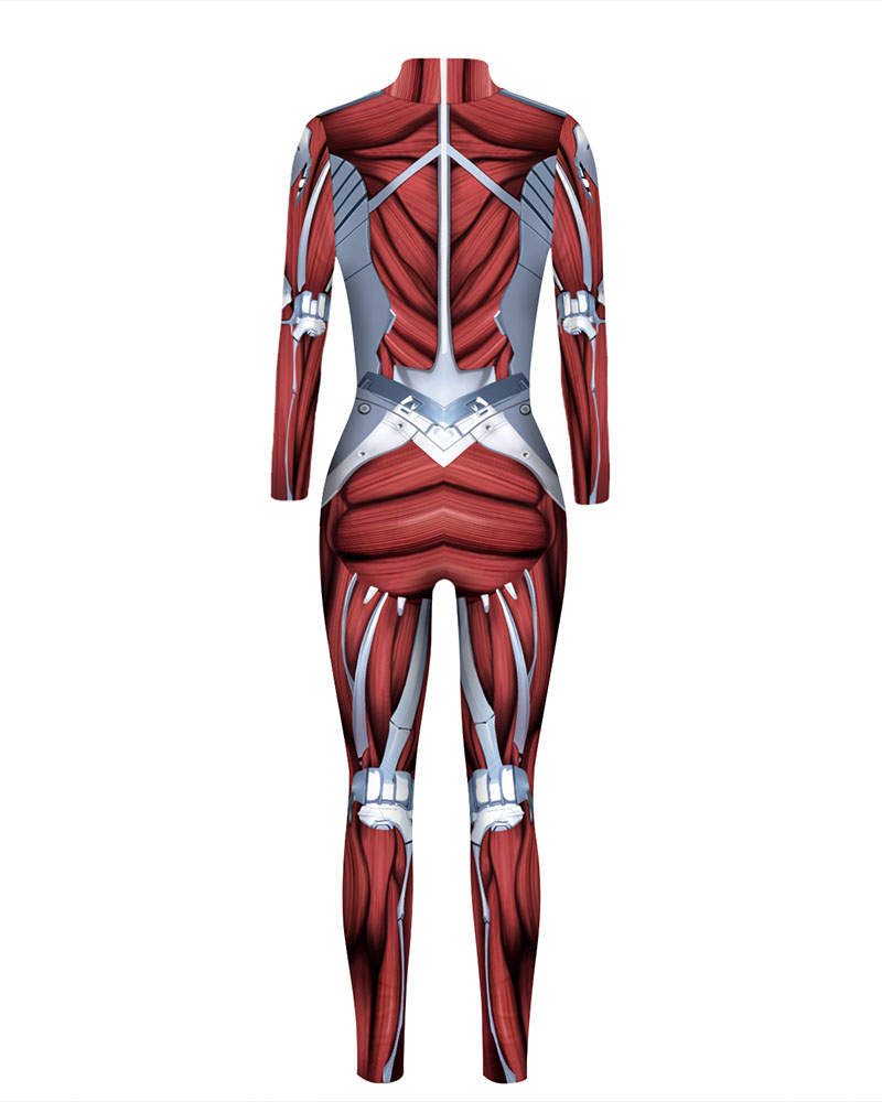 

Halloween Long Sleeve Skinny Skeleton Costume Jumpsuit, Style3