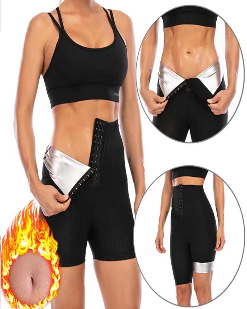 

Workout Fitness Training High Waist Gym Body Shaper Hot Sweat Slimming Sauna Effect Running Pants, Style1