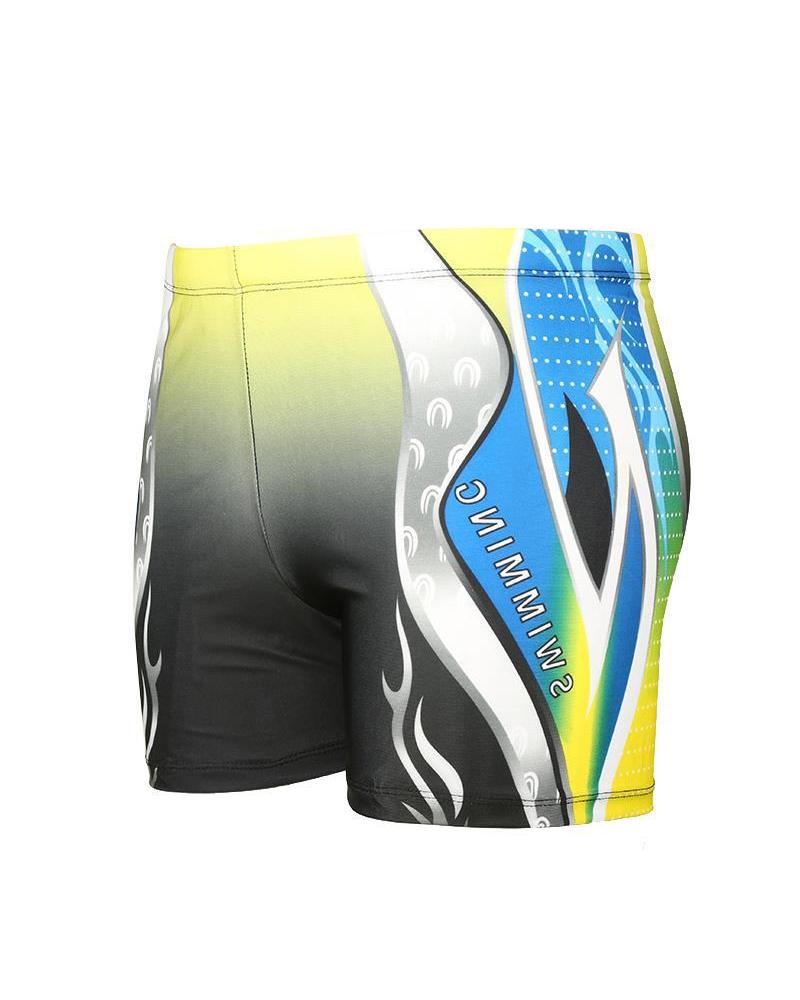 

Colorblock High Elastic Skinny Beach Shorts Swimwear, Yellow
