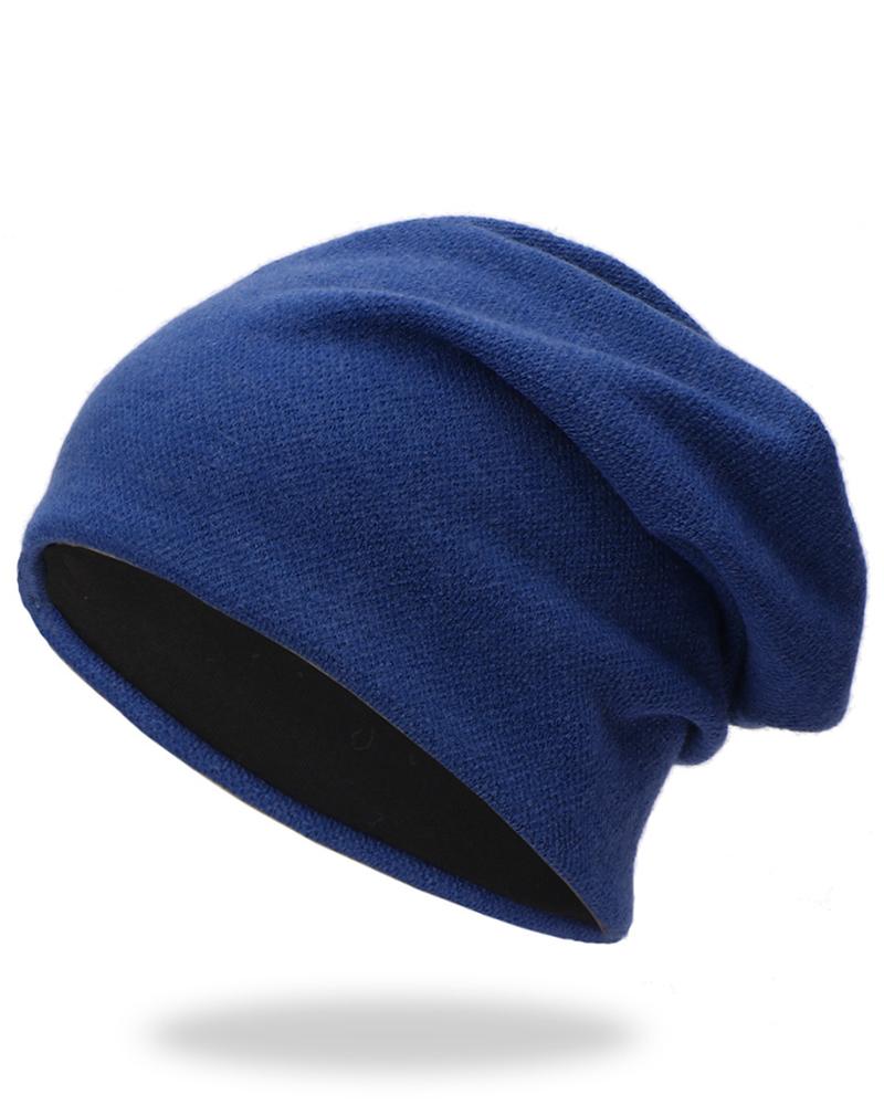 

Women's Beanie Slouchy Outdoor Dailywear Casual Fall Winter Hat, Blue