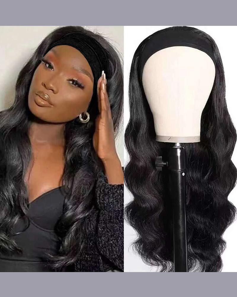

Long Body Wave Heat Resistant Synthetic Headband Hair Wig, Style2