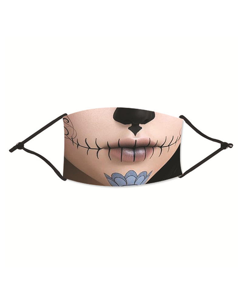

Halloween Ghost Print Washable Reusable Cotton Face Mask, Style11
