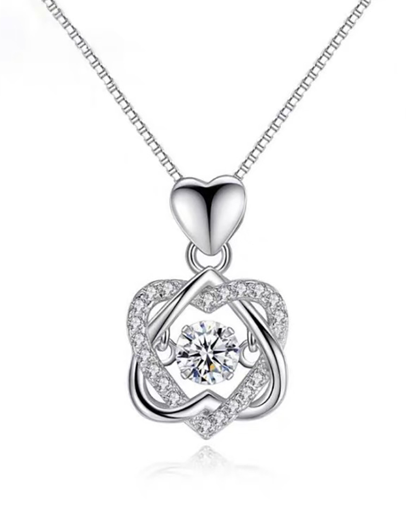 

Crown Sparkling Dance Diamond Necklace, Silver