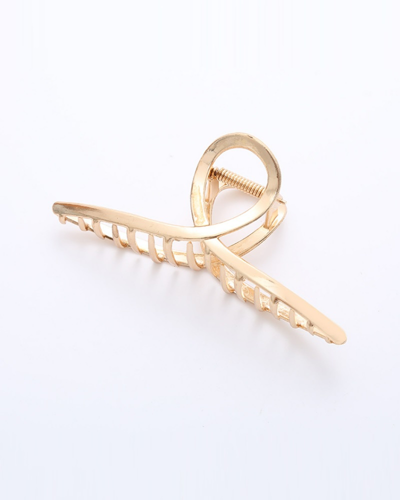 

1pc Minimalist Hair Claw, Gold