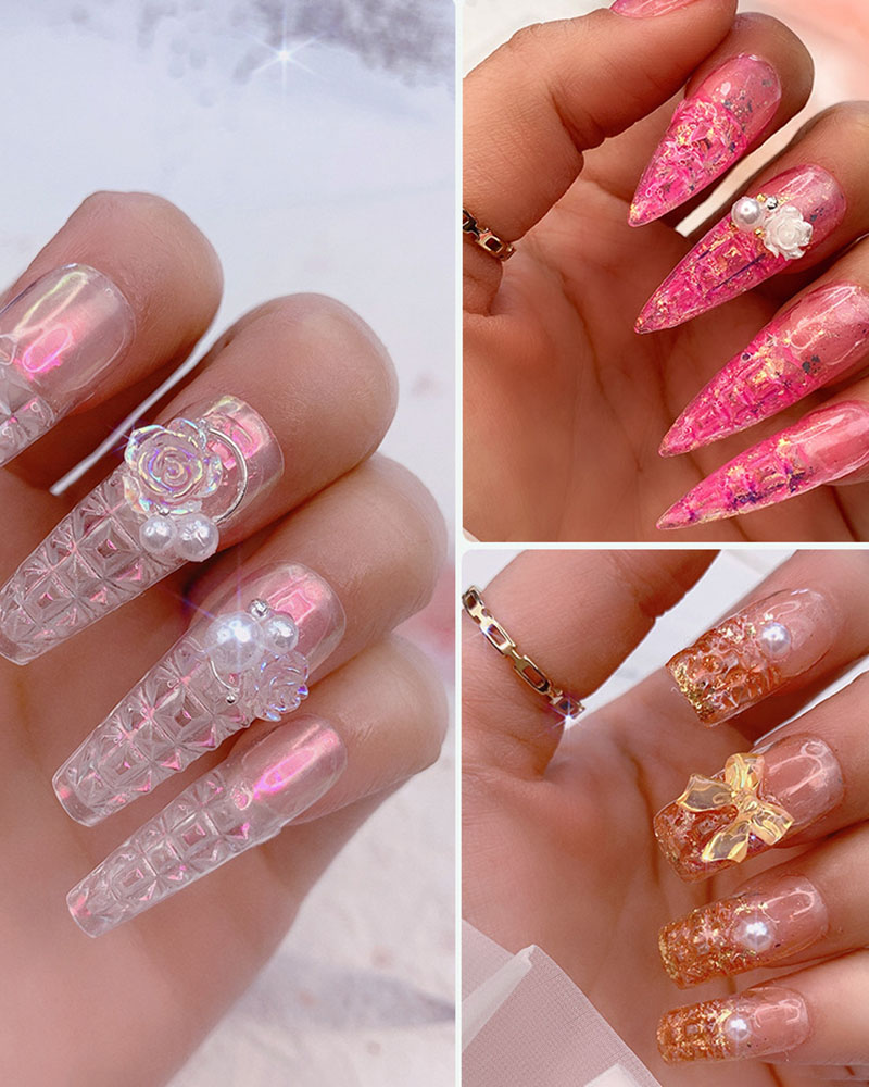 

500pcs Clear Extension Fake Nail, Style1