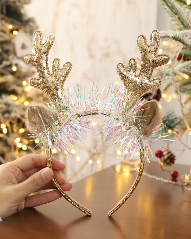 

1pc Christmas Headband Antlers Hair Accessories Christmas Ornament Party Headpiece, Style3