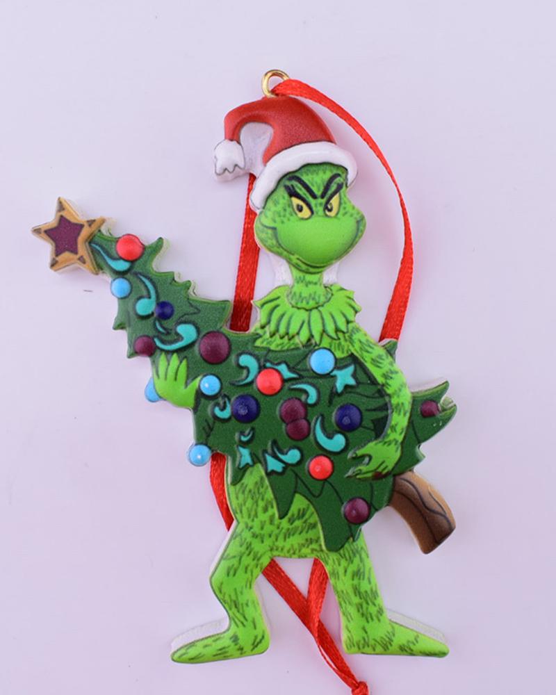 

Christmas Tree Hanging Wooden Graphic Ornaments, Style2