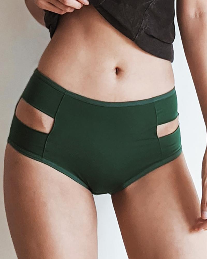 

Plain Cutout Panty, Green