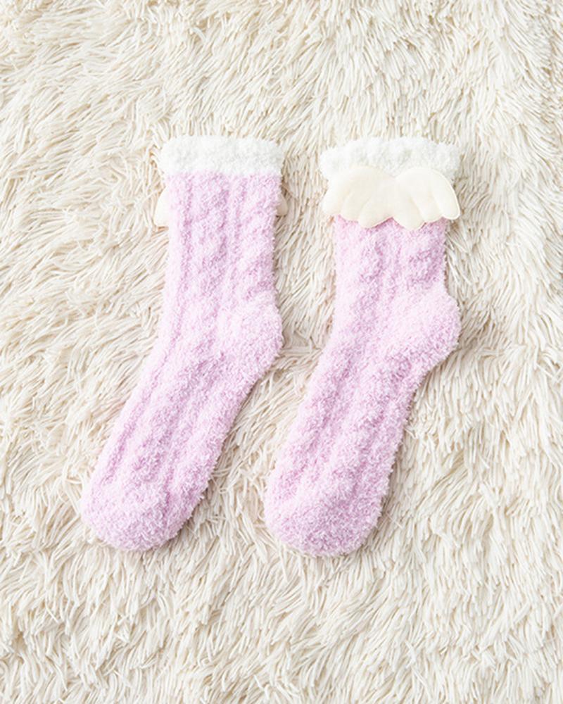 

1Pair Cartoon Doll Pattern Fuzzy Socks, Style5
