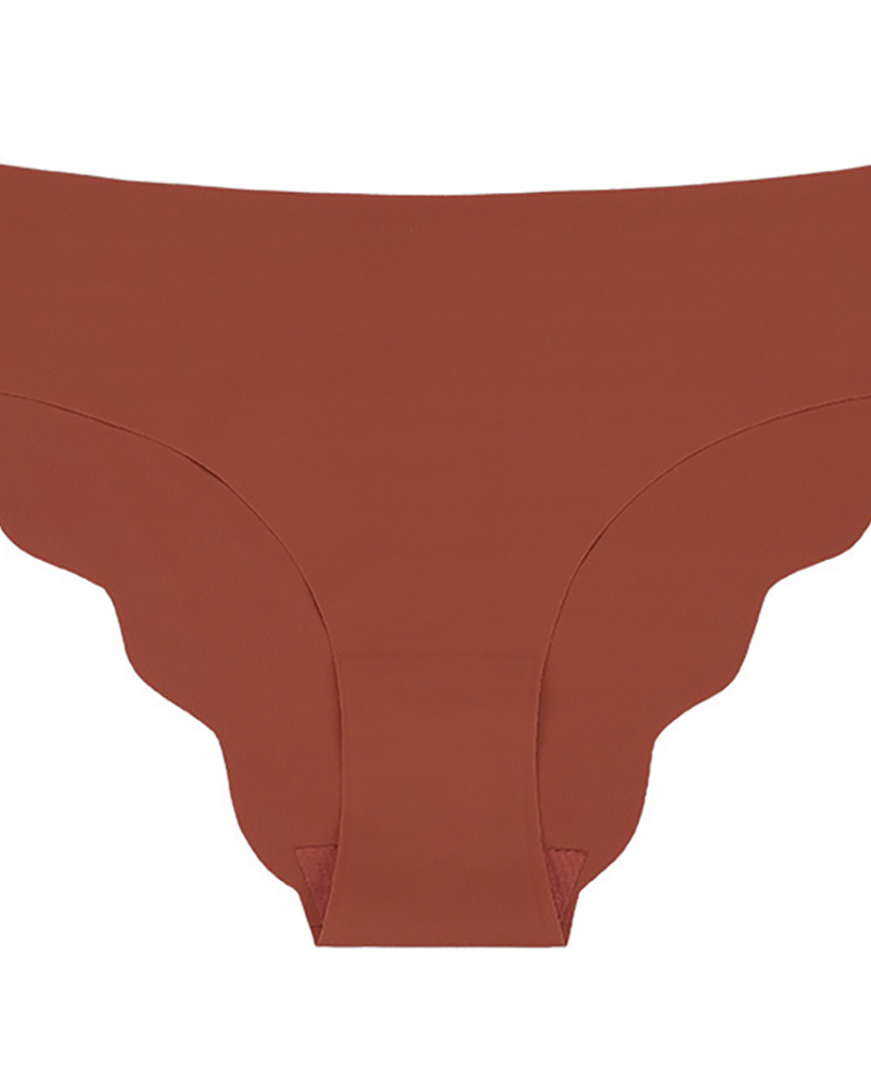 

Low Waist Ice Silk Seamless Thong Panty, Coffee