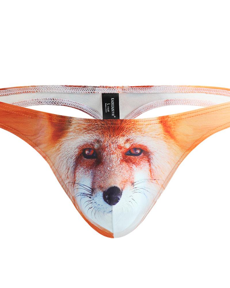

3D Patterns Print Skinny T-string Panties Underwear, Style5