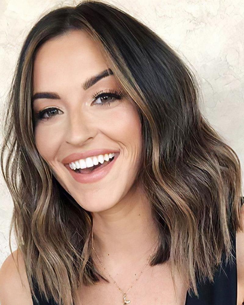 

Brown Color Long Curly Hair Wig