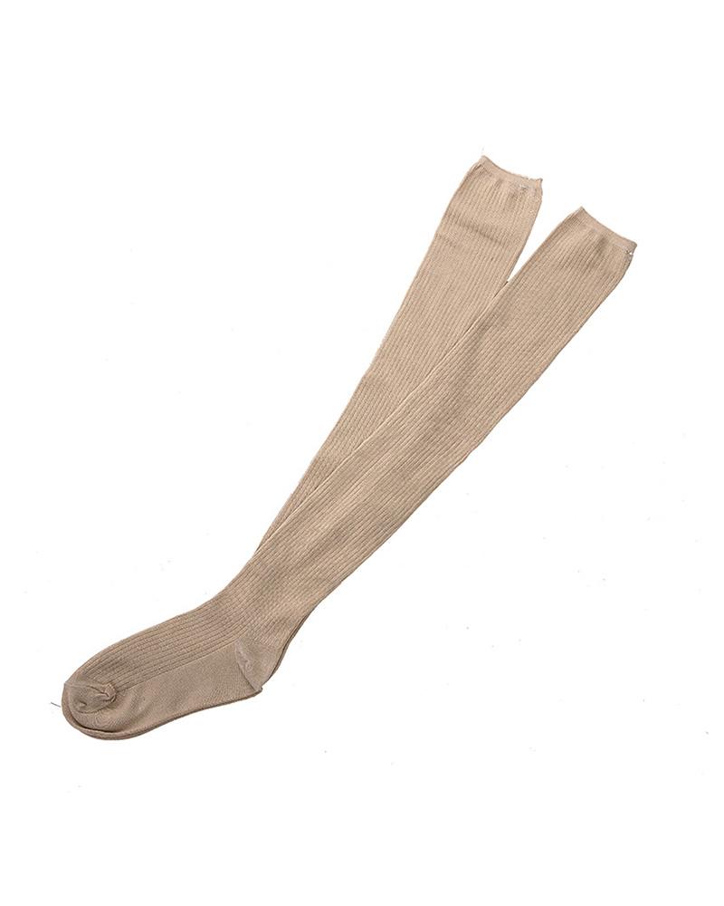 

Plain Over The Knee Socks, Khaki