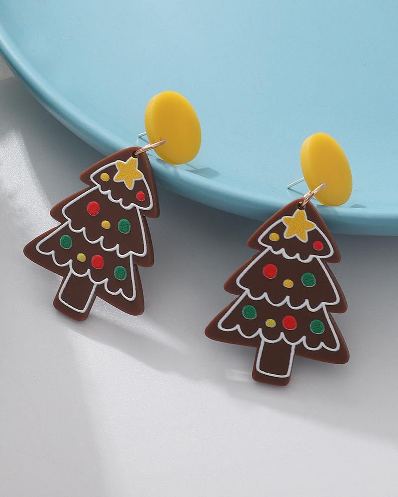 

1Pair Christmas Snowflake Tree Elk Drop Earrings, Style3