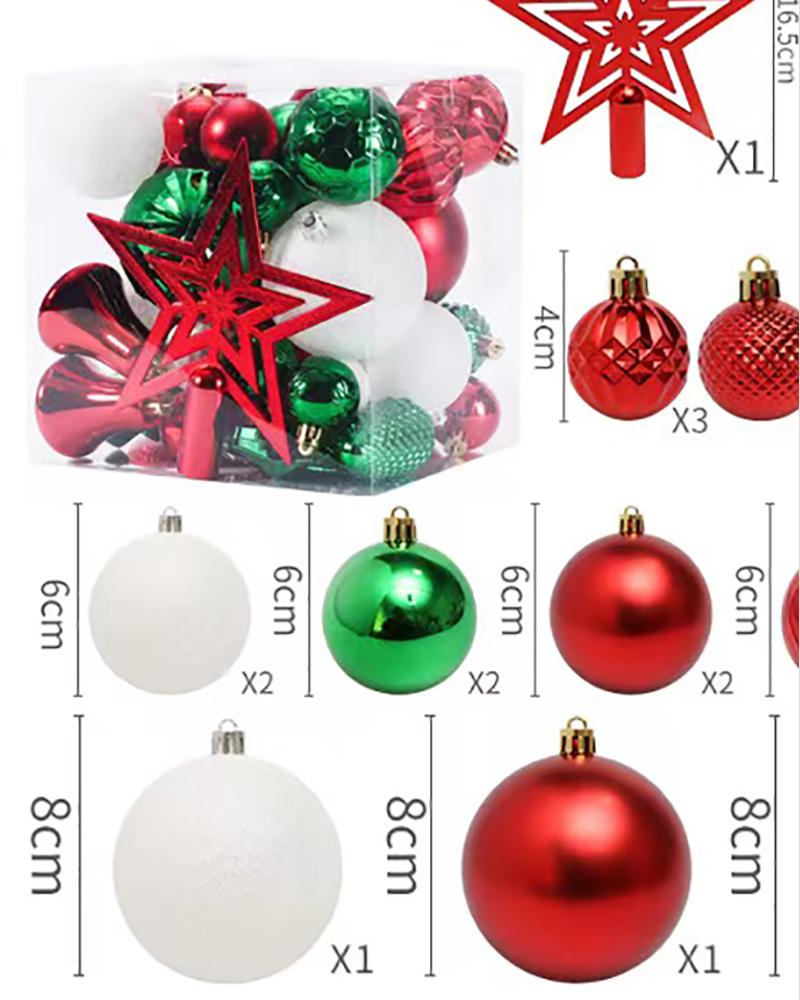 

45pcsChristmas Ornaments Set Christmas Ball Decorations For Xmas Tree Balls, Olive green