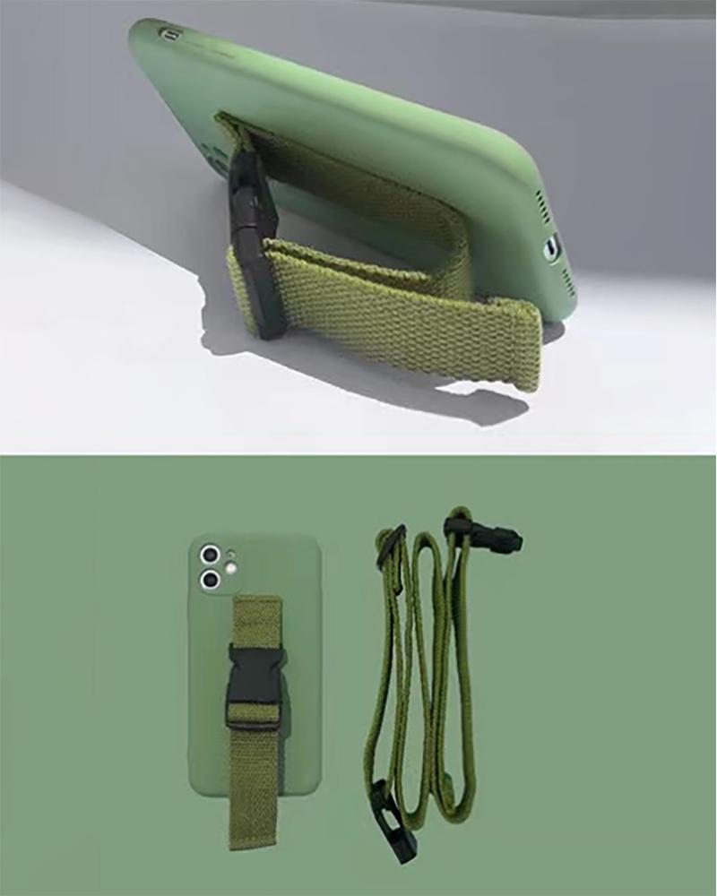 

iPhone Case With Wristband Holder, Green
