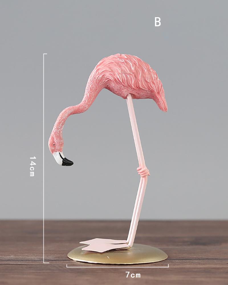 

1pcs Flamingo Statue Desk Decor Home Livingroom Centerpiece Table Decoration Housewarming Gifts, Style2