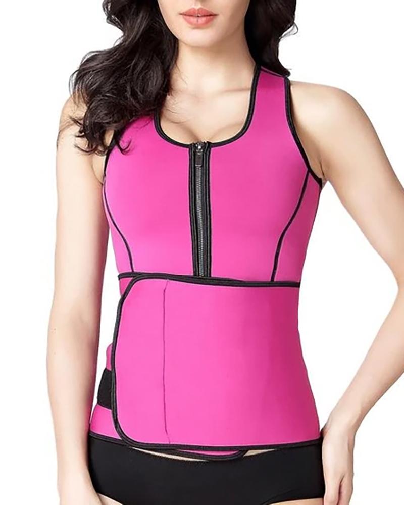 

Slimming Body Shaper Waist Trainer Sweat Vest, Purple