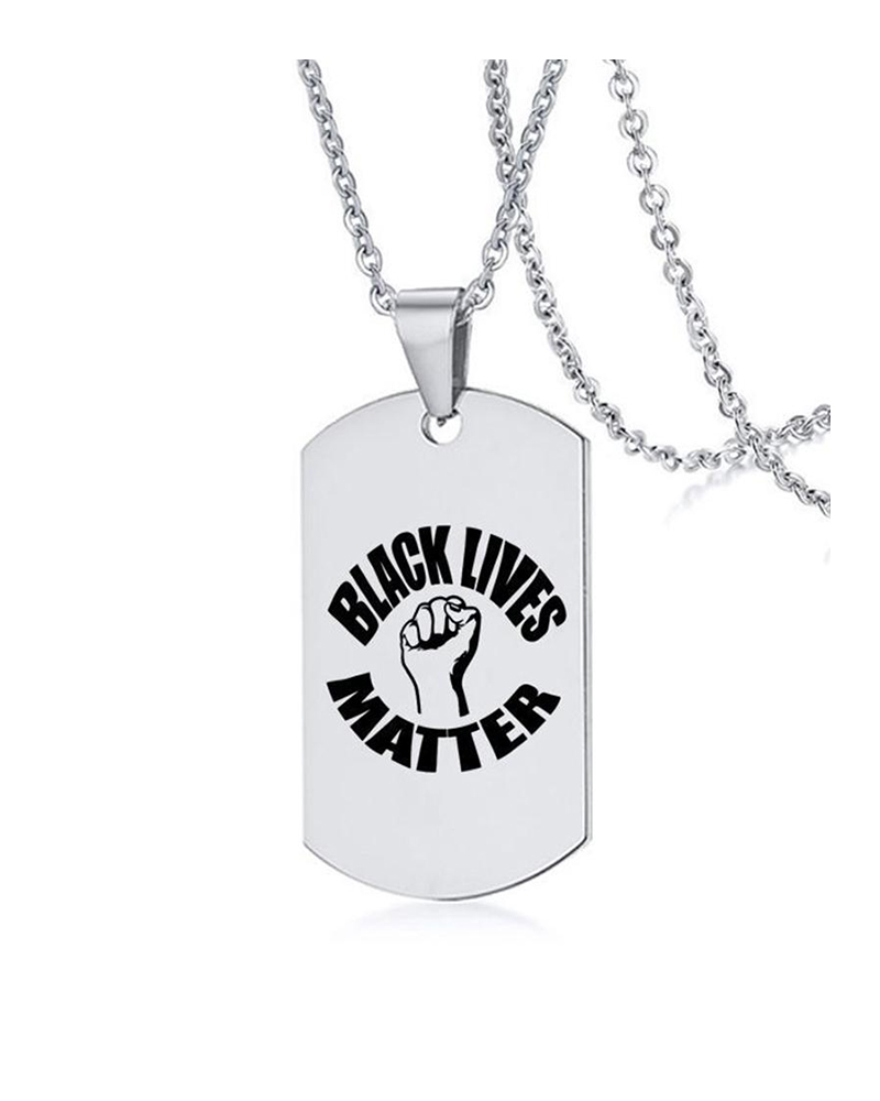 

Black Lives Matter Stainless Steel Pendant Necklace, Style2