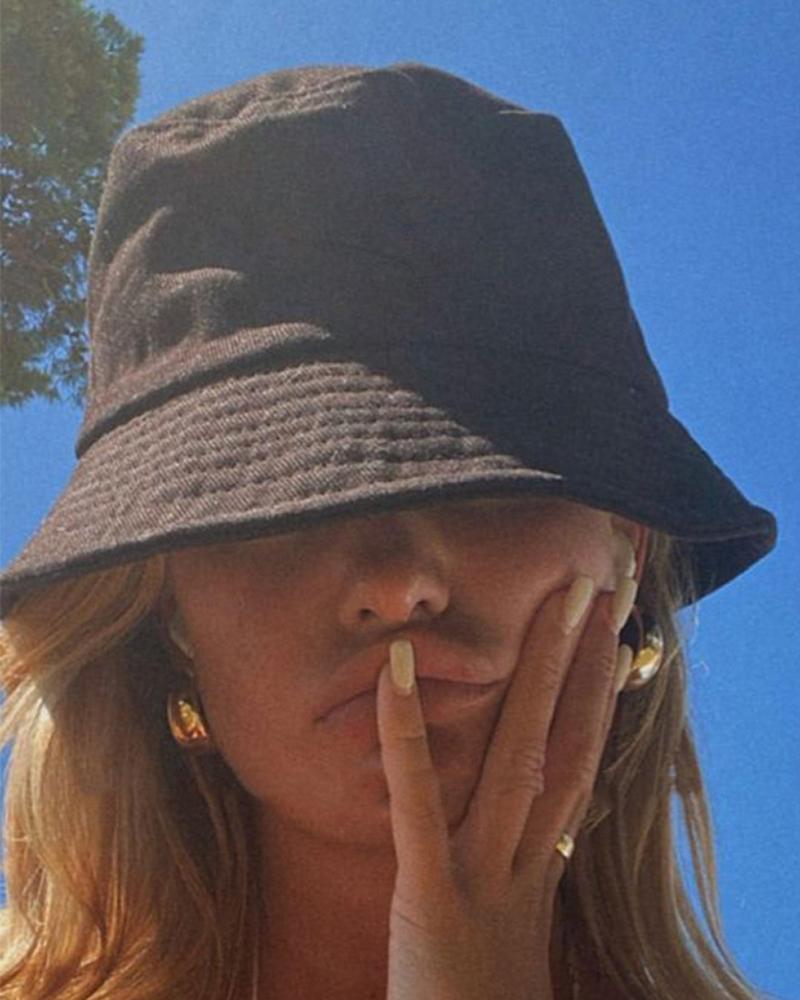 

Wide Brim Sun Bucket Hat, Black