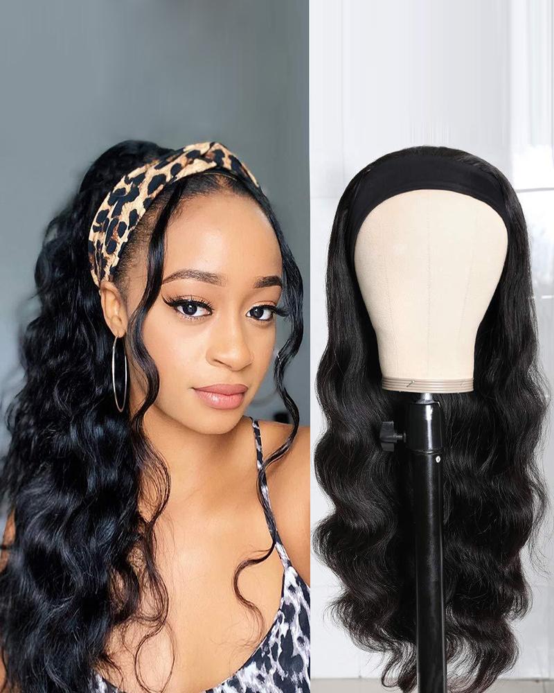 

22 Inches Headband Long Wavy Synthetic Glueless Wig, Style1