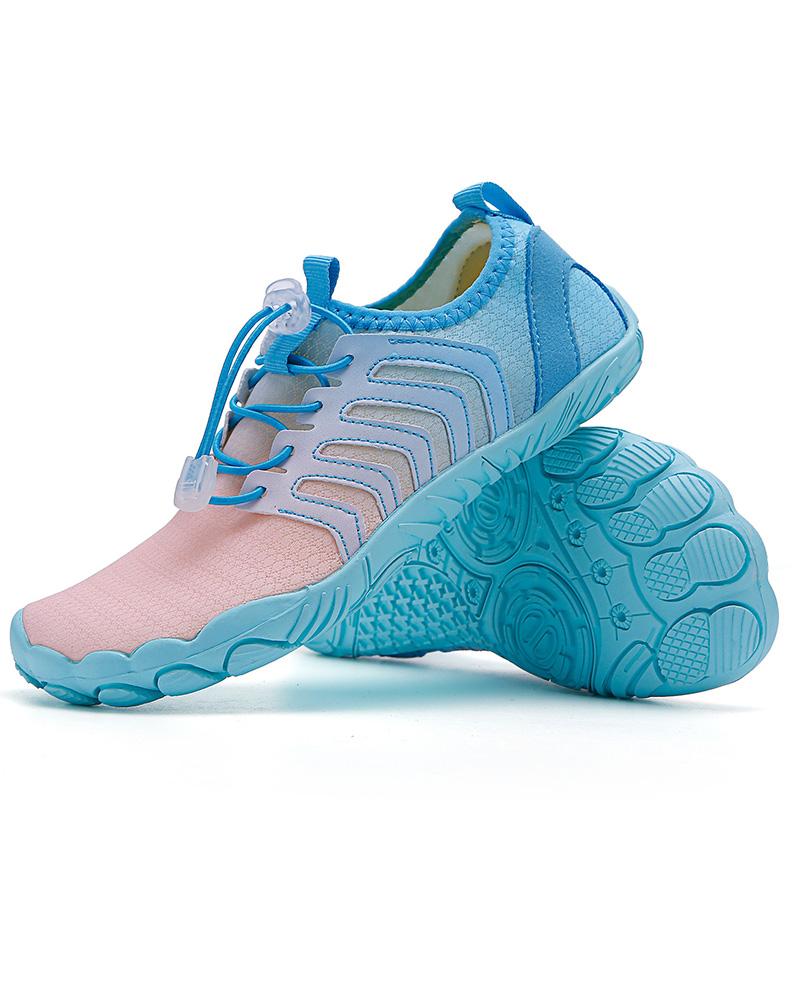 

Ombre Lace-up Swim Water Beach Sneakers, Style6