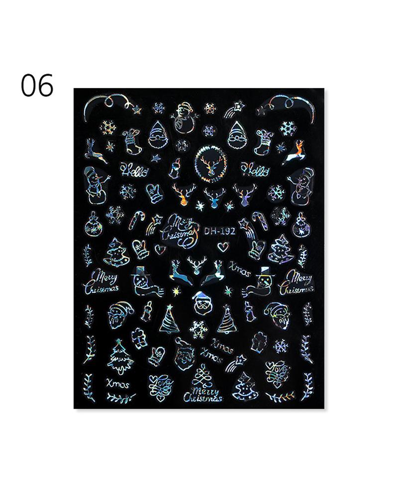 

1 Sheet Christmas Pattern Nail Art Sticker, Style6