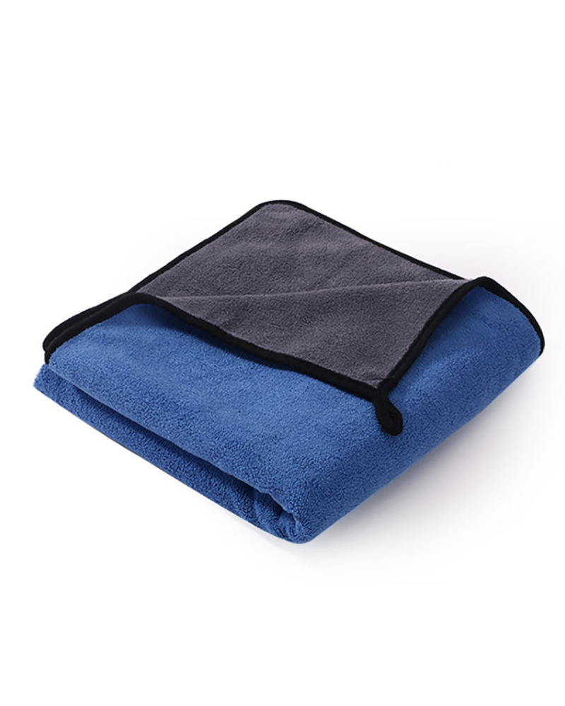 

Contrast Binding Pet Absorbent Bathing Towel, Blue