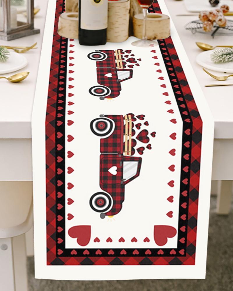 

1pc Valentine's Day Table Runner 70 x 13 Inches Table Decor, Style4