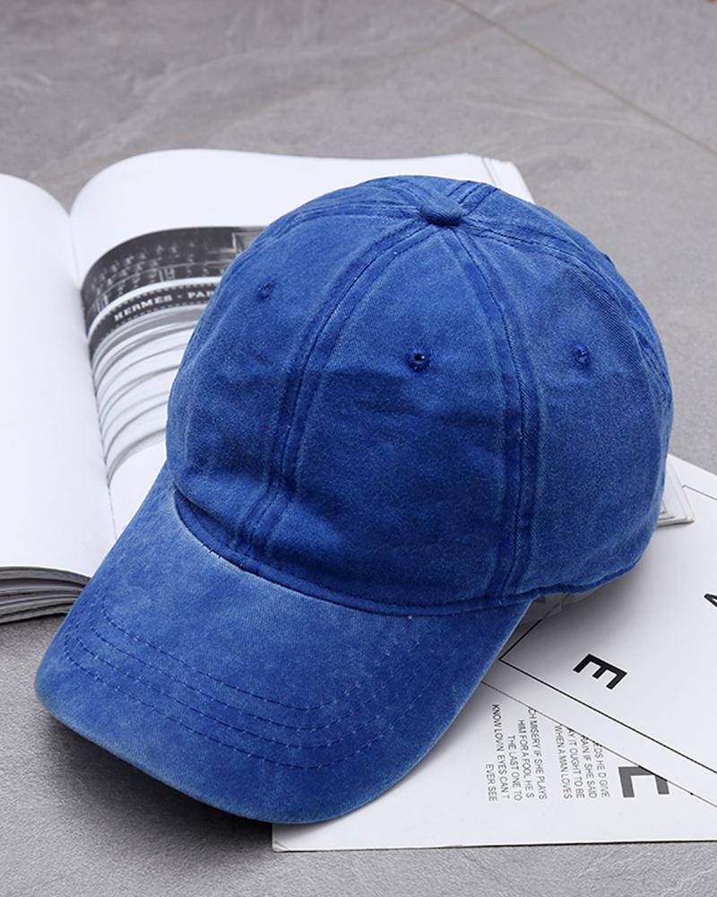 

Washed Denim Retro Baseball Cap, Blue