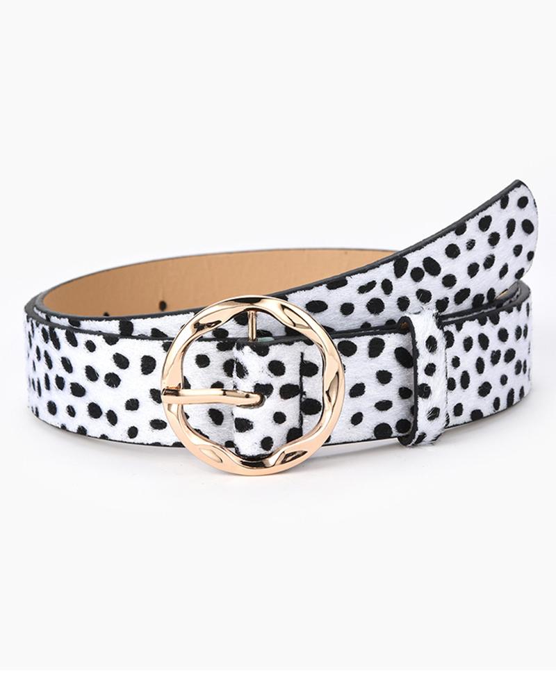 

Round Buckle Snakeskin Fashion Belt, Style5