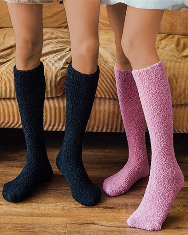 

2Pairs/Set Fuzzy Winter Thermal Floor Socks, Style1