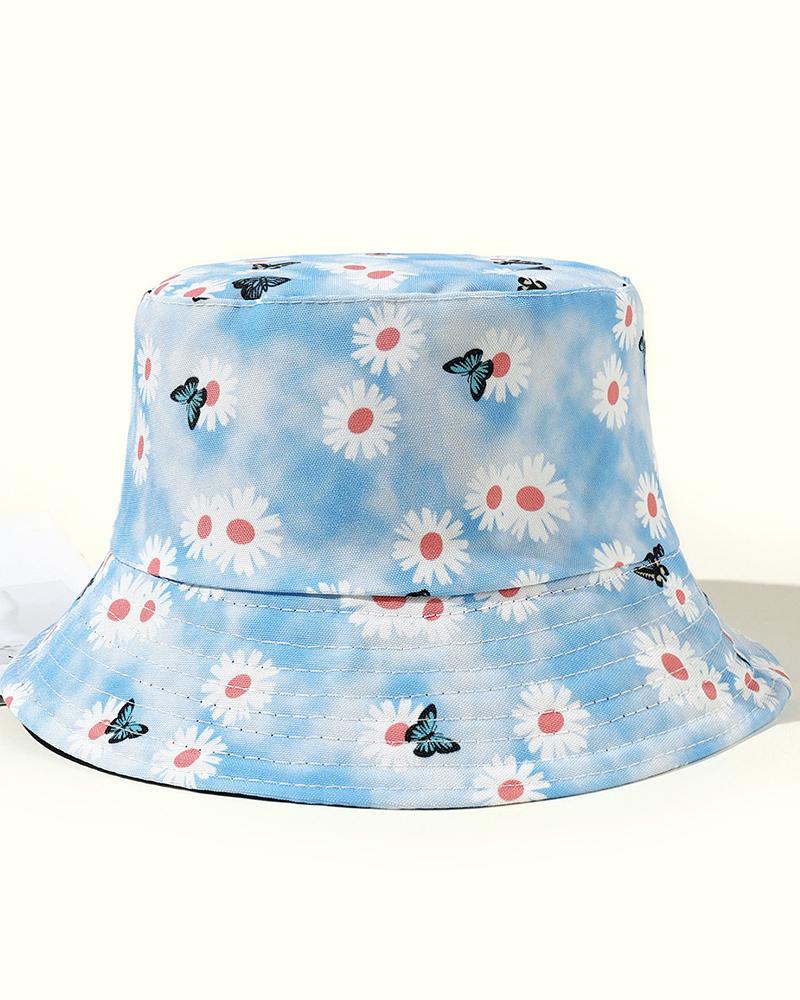 

Butterfly Print Sun Bucket Hat, Style3